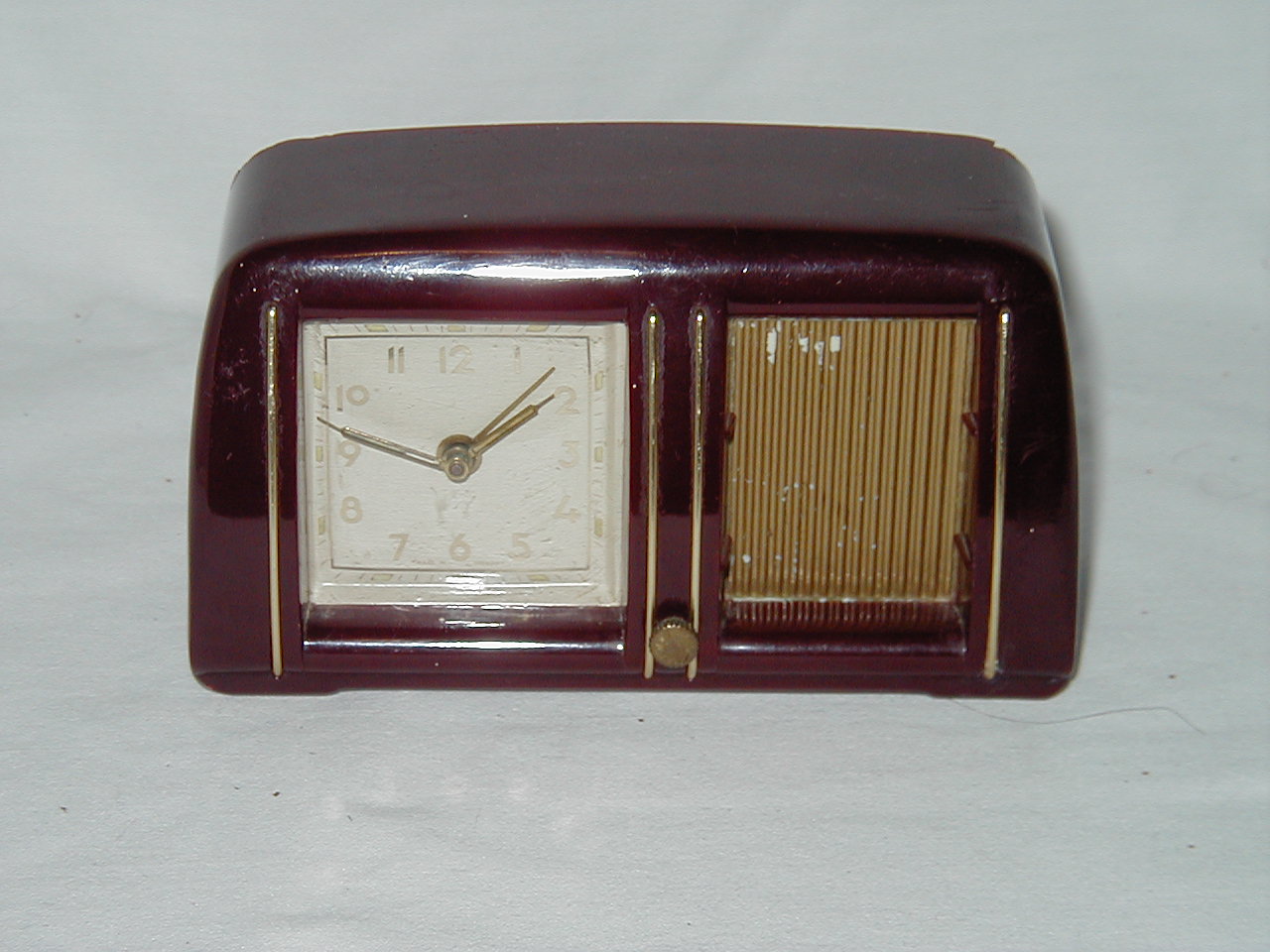Red Plastic Alarm Clock with Jalco Movement